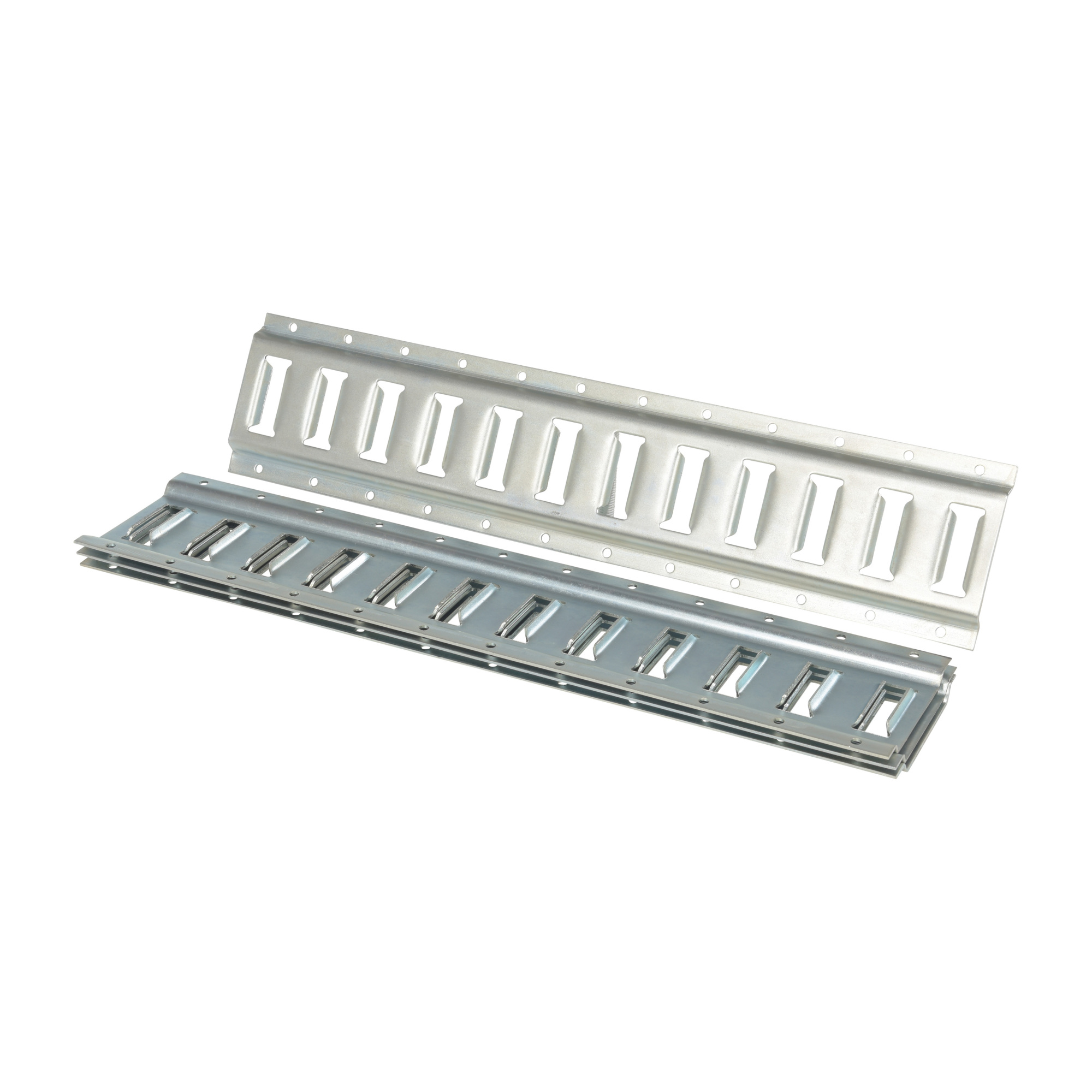 Vestil Zinc-Plated E-Track - 2ft. Length, 4 Pcs, Steel Construction, Model# E-TRK-2-ZN-4PK